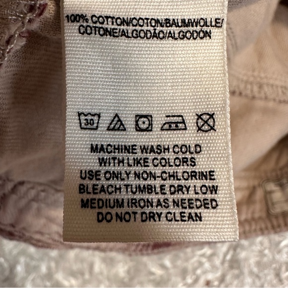 Free People Maroon Plaid Button Fly Utility Cargo Pants Sz 2 - Picture 7 of 11